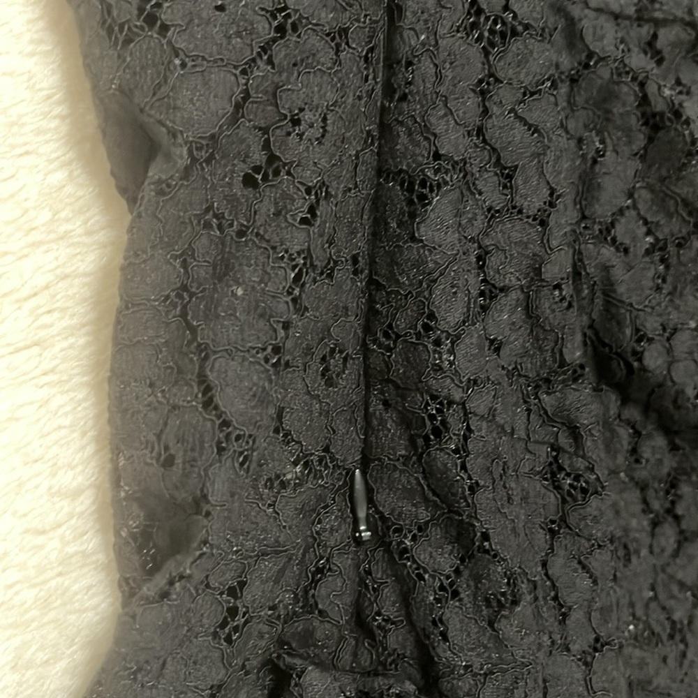 Zara Lace Dress Black with Rhinestone Buttons Size Small - Picture 5 of 9